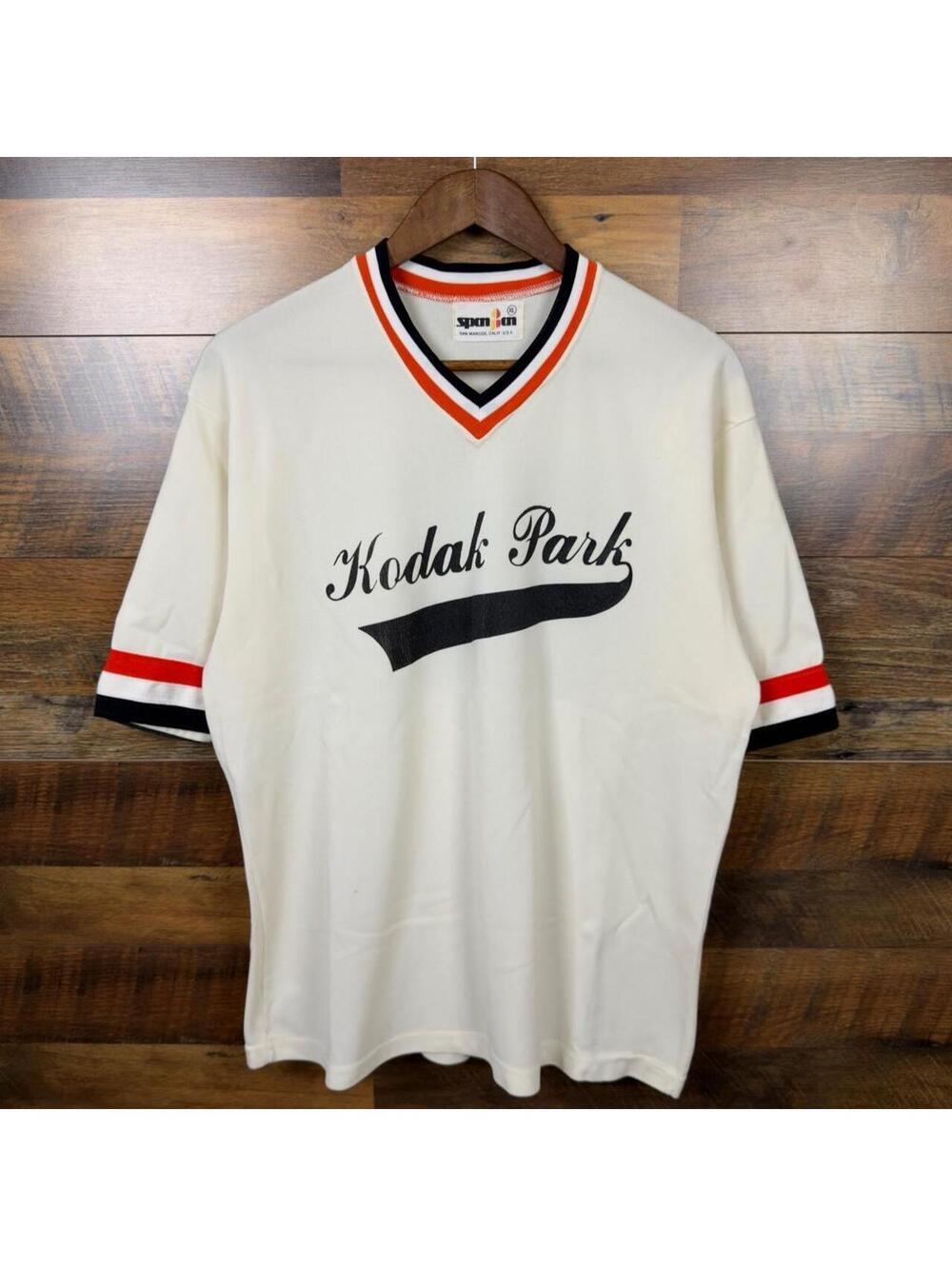Vintage Kodak Park Baseball Jersey Shirt XL Spanian